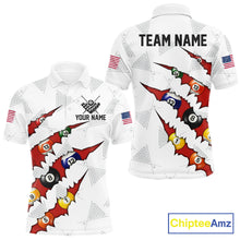 Load image into Gallery viewer, Personalized Scratch 8 Ball Billiard Shirt For Men Custom Pool Jersey, Billiard Team Shirt |Red TDM5989