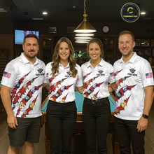 Load image into Gallery viewer, Personalized Scratch 8 Ball Billiard Shirt For Men Custom Pool Jersey, Billiard Team Shirt |Red TDM5989