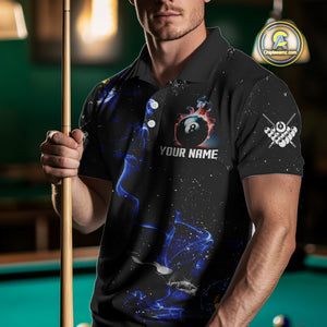Personalized Grunge Las Vegas Flag Smoke Billiard Shirt For Men Custom 8 Ball Pool Team Jerseys TDM4288