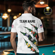 Load image into Gallery viewer, Personalized Scratch 8 Ball Billiard Shirt For Men Custom Pool Jersey, Billiard Team Shirt |Green TDM5869