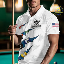 Load image into Gallery viewer, Personalized Scratch 8 Ball Billiard Shirt For Men Custom Pool Jersey, Billiard Team Shirt |Blue TDM5870