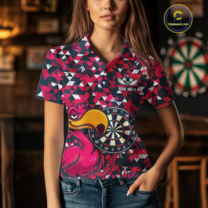 Funny Geometric Grunge Flamingo Dart Shirts For Women Custom Darts Jerseys Outfits, Darts Gifts TDM3963