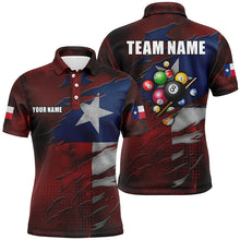 Load image into Gallery viewer, Retro Texas Flag 3D Billiard Balls Pool Shirts For Men Custom Patriotic Billiard Team Jerseys TDM1803