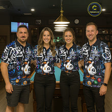 Load image into Gallery viewer, Colorful Graffiti Funny Duck 8 Ball Billiard Shirt For Women Custom Pool Team Jersey Polo &amp; 1/4 Zip TDM6497