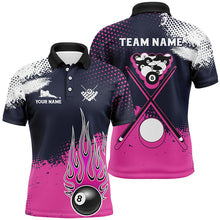Load image into Gallery viewer, Pink Grunge Paint Splatter Custom Billiard Shirts For Men, 8 Ball Billiard Team Shirts Pool Jerseys TDM2746