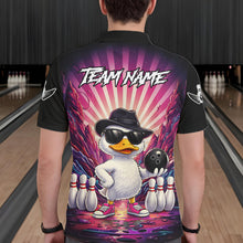 Load image into Gallery viewer, Pink Funny Duck Bowling Jersey For Men Custom Graffiti Bowling Shirt Team Polo &amp; 1/4 Zip Shirt TDM6094