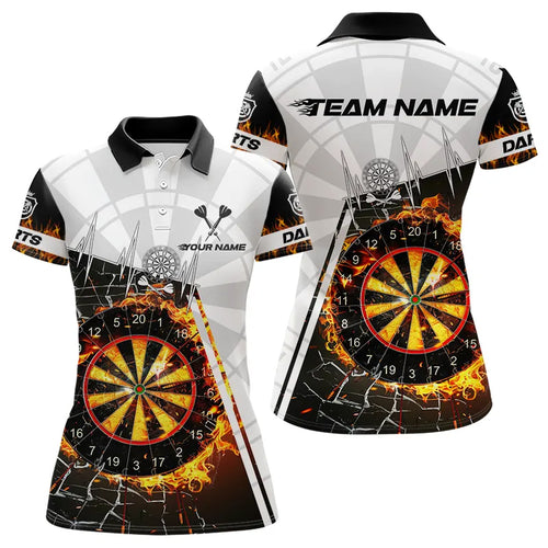 Personalized Dartboard Fire Break Glass Dart Shirts For Women Darts Jerseys TDM3607
