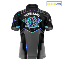 Load image into Gallery viewer, Personalized Holographic Darts Jersey Custom Darts Shirt For Men Team Polo &amp; Quarter Zip Shirt TDM6126