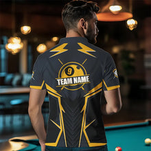Load image into Gallery viewer, 9 Ball Billiard Jerseys For Men Custom Polo &amp; Quarter-Zip Billiard Team Shirts, 9 Ball Pool Shirt TDM3615