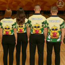 Load image into Gallery viewer, Custom Cute Chicken Summer Bowling Shirts For Women, Funny Bowling Team Jersey Polo &amp; 1/4 Zip TDM6591