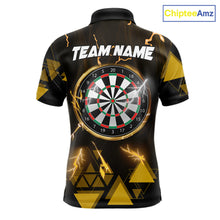 Load image into Gallery viewer, Yellow Darts Arrow Thunder Lightning Dart Shirts For Men Custom Dart Team Jerseys Polo &amp; 1/4 Zip TDM5866