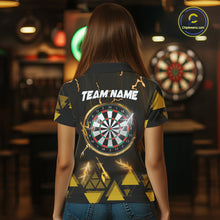 Load image into Gallery viewer, Yellow Darts Arrow Thunder Lightning Dart Shirts For Women Custom Dart Team Jerseys Polo &amp; 1/4 Zip TDM5866