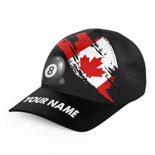 Load image into Gallery viewer, Personalized Grunge Canada Flag Billiard Caps Hats, Patriotic Canadian Billiard Baseball Caps TDM0905