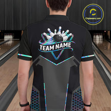 Load image into Gallery viewer, Personalized Holographic Bowling Jersey For Men Custom Bowling Team Shirts Polo &amp; Quarter Zip TDM6118