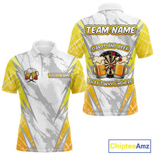 Load image into Gallery viewer, Darts And Beer That's Why I'm Here Custom Grunge Dart Shirt For Men, Drinking Darts Jerseys |White TDM4233