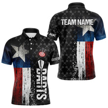 Load image into Gallery viewer, Grunge Vintage Texas Flag Custom Retro Dart Shirts For Men, Pride Team Patriotic Dart Jerseys TDM3692