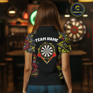 Personalized Graffiti Dart Shirt For Women Custom Funny Darts Jersey Team Polo & Quarter Zip TDM4217