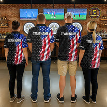 Load image into Gallery viewer, Grunge American Flag Darts Shirt For Men Custom Darts Jersey Pocket Option TDM5890
