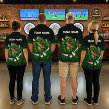 Load image into Gallery viewer, Black And Green Funny Sauropod Darts Shirt For Men Custom Darts Jersey Team Polo &amp; 1/4 Zip TDM5917