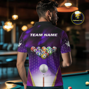 Purple Billiard Jersey For Men Custom Billiard Tournament Shirt, Pool Team Jersey Polo & 1/4 Zip TDM4932