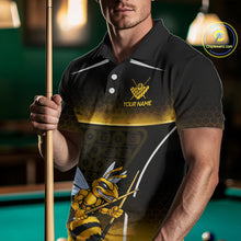 Load image into Gallery viewer, Yellow Hexagon Funny Bee 8 Ball Pool Billiard Jerseys For Men Custom Grunge Billiard Team Appeal NYN2989