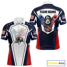 Load image into Gallery viewer, 250 Years Freedom Eagle 8 Ball 9 Ball Pool Men Billiard Shirt Custom American Flag Billiard Apparel NYN2634