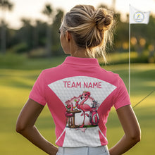 Load image into Gallery viewer, Womens Funny Golf Shirts Pub Flamingo Golf Clothing Custom Golf Team Polo, Golf Upf Shirts NYN2997