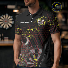 Load image into Gallery viewer, Red Horned Warrior Skull Men's Dart Shirt - Personalized Name For Darts Jersey NYN0445