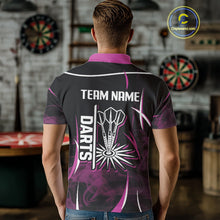Load image into Gallery viewer, Persionalized Purple Smokes Dart Arrows Dart Shirt For Men, Custom Dart Jerseys NYN0104