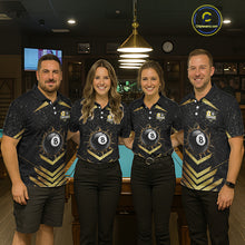 Load image into Gallery viewer, Orange Grunge Grim Reaper Billiard Ball Pool Custom Women Billiard Shirts, Billiard Team Jerseys NYN3020