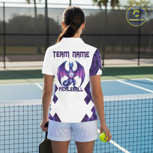 Load image into Gallery viewer, Custom Purple Galaxy Dragon Holographic Pickleball Ball Jerseys Women Pickleball Team Shirts NYN2161