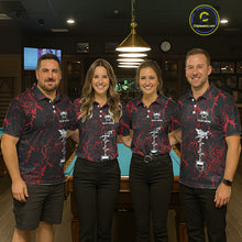 Load image into Gallery viewer, Funny Beer 8 Ball Pool Team Shirt Personalized Men Billiard Polo &amp; 1/4-Zip Attire Gifts|Red NYN2420