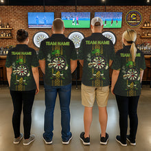 Load image into Gallery viewer, Funny Smoking Dartboard St Patrick's Day Darts Polo Shirt For Men Custom Dart League Shirt NYN2656