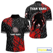 Load image into Gallery viewer, Red-Black Wolf Dartboards Custom Wolf Dart Shirt For Men, Dart Team Jerseys NYN0238