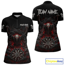 Load image into Gallery viewer, Black Smokes Eagle Chain Red Grunge Dartboard Custom Women Darts Quarter-Zip Shirt Dart Jerseys NYN1907