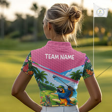 Load image into Gallery viewer, Tropical Funny Parrot Polo Golf Shirts For Women Custom Parrot Golf Team Attire For Golfers NYN3059