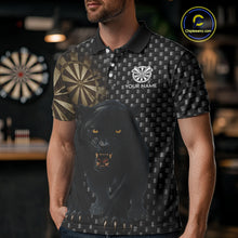 Load image into Gallery viewer, Dark Panther Brown Dartboard Darts Shirt For Men - Custom Dart Player Jersey NYN0531