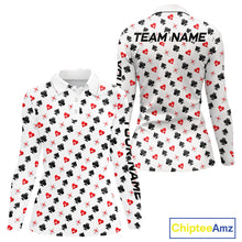 Load image into Gallery viewer, Custom Poker Golf Polo Shirt For Womens Personalized Name Funny Golf Team Attire Golfer Gift NYN2851