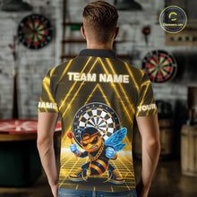 Load image into Gallery viewer, Lightning Yellow Neon Electric Funny Bee Men Dart Polo Shirt Custom Team Name For Darters NYN2710