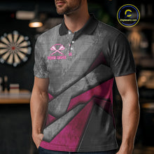 Load image into Gallery viewer, Aggressive Dog Dartboard Pink Darts Shirt For Men - Custom Name For Players NYN0561