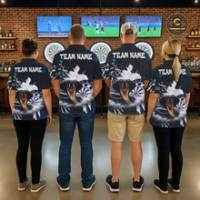 Load image into Gallery viewer, Funny Blue Smoke Cobra Women Darts Polo &amp; Quarter-Zip Shirt Custom Graffiti Dart Team Jerseys NYN3078
