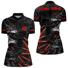 Load image into Gallery viewer, Custom Black-Red Wolfs Grunge Dart Shirts For Women Outfits Dart Tournament Jerseys NYN0032