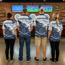 Load image into Gallery viewer, Red &amp; Grey Smokes Dartboard Custom Men Darts Polo Shirts Grunge Dart League Jerseys NYN2279