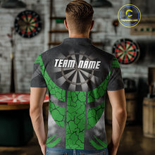 Load image into Gallery viewer, Dartboard &amp; Green Cracked Pattern For Champions Darts Shirt For Men - Custom Name NYN0370