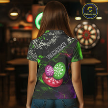 Load image into Gallery viewer, Colorful Thunder Dartboards Grunge Men's Darts Shirt - Custom Name &amp; Team Jersey | Opt2 NYN0635
