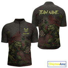 Load image into Gallery viewer, Custom Dripping Grunge Wolf Dartboard Funny Dart Men Polo Shirt Graffiti Dart Jerseys NYN1785