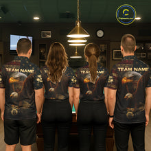 Load image into Gallery viewer, US Flag Eagle Retro Patriotic Billiard Shirts For Women Custom Pool 8 Ball Billiard Jerseys NYN2298