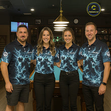Load image into Gallery viewer, Lightning Turquoise Grim Reaper Beer 8 Ball Pool Men Billiard Shirt Personalized Billiard Team Names NYN2735