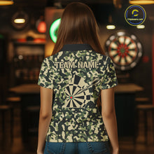 Load image into Gallery viewer, Custom Camouflage Pattern Dartboard Darts Polo Shirts For Women Outfits Darts Jerseys NYN2754