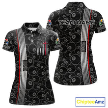 Load image into Gallery viewer, Cross US Flag 8 Ball Women's Billiard Shirts Personalized Patriotic Billiard Team Shirts NYN2322